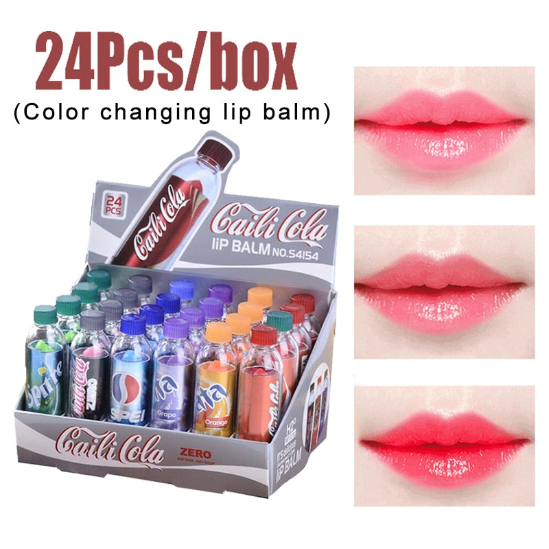 Color Changing Lipstick Long Lasting Magic Aloe Vera Moisture Lip Balm Lot Lips Care Set 24 Pcs - acfitpro