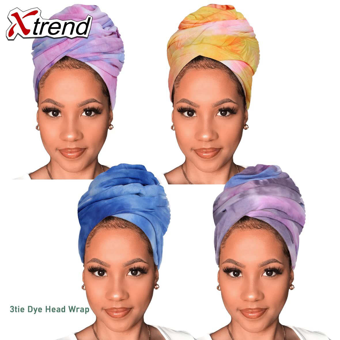 4 Pieces Stretch Head Scarfs Headbands  Soft Breathable Head Wraps for Women - acfitpro