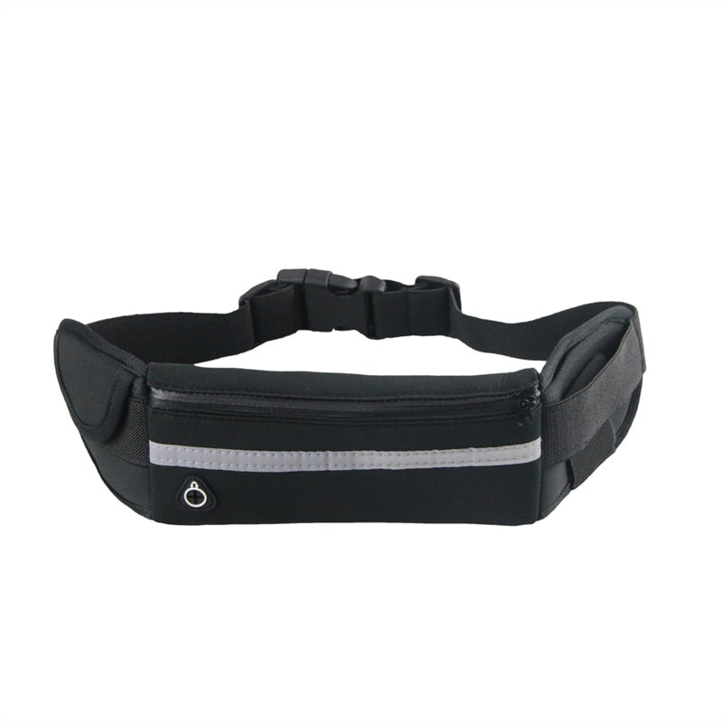 Adjustable Sport Waist Exercise Waist Bag with Headphone Hole Phone Money - acfitpro