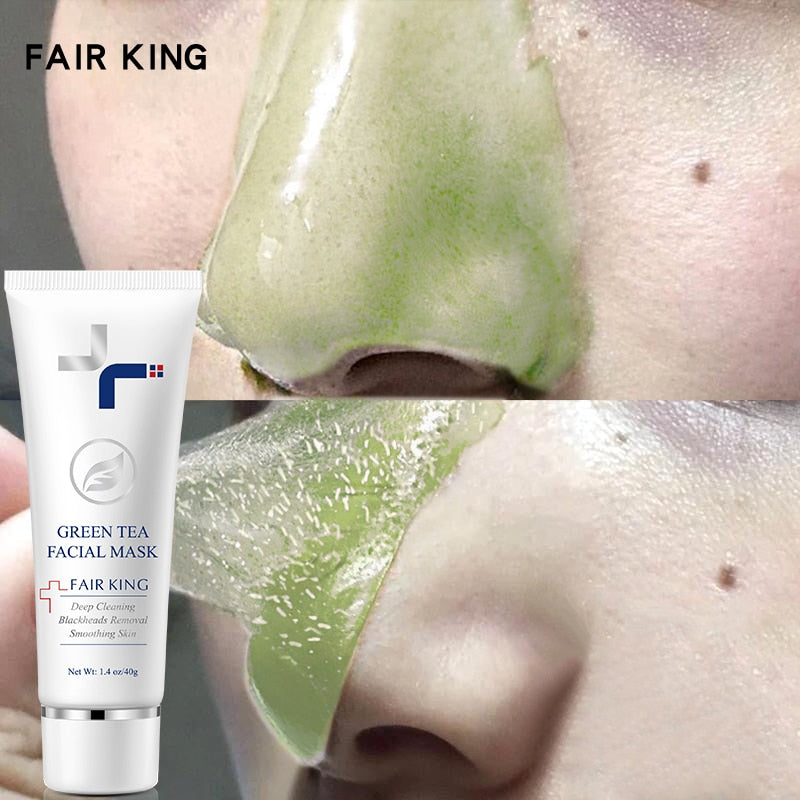 FAIR KING Green Tea Blackhead Nose Oil Control Mask Deep Pore Cleansing and Blackhead Removal - acfitpro