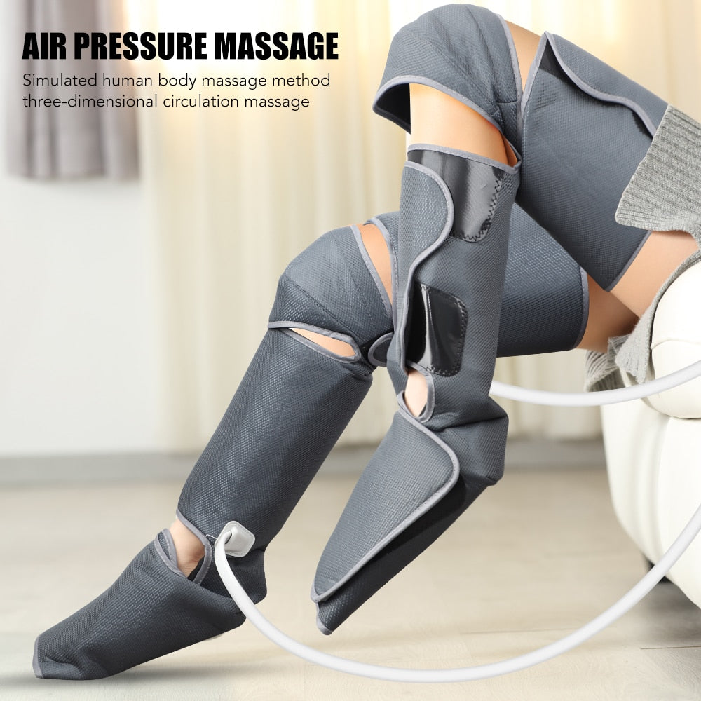 Foot air pressure leg massager promotes blood circulation, body massager, muscle relaxation, lymphatic drainage device 360 - acfitpro