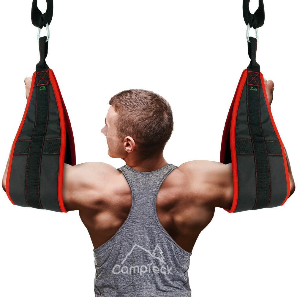 Fitness Hanging Ab Straps Suspension Rip-Resistant Padded Ab Sling Abdominal Raise Pull Up Chin Up Home Gym Fitness Equipment - acfitpro