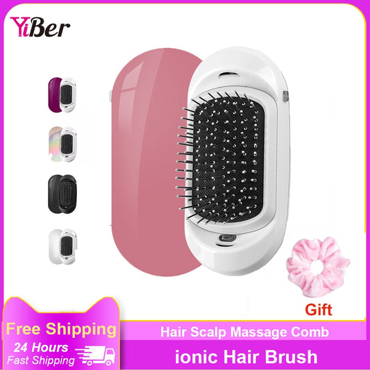 Hair Scalp Massage Comb Anti Frizz ionic Hair Brush Electric Negative Ions