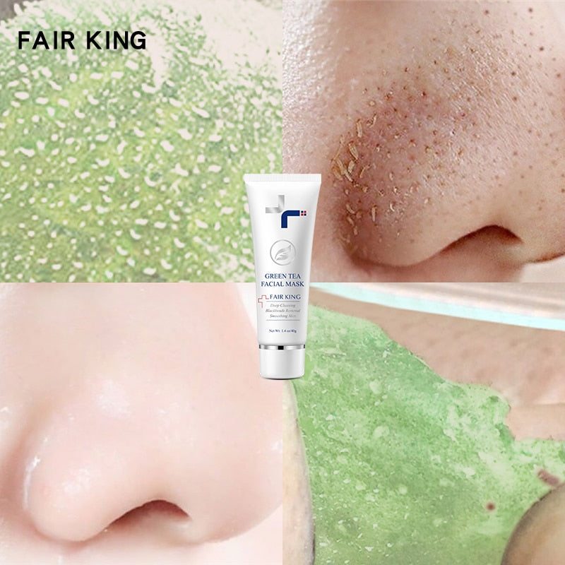 FAIR KING Green Tea Blackhead Nose Oil Control Mask Deep Pore Cleansing and Blackhead Removal - acfitpro