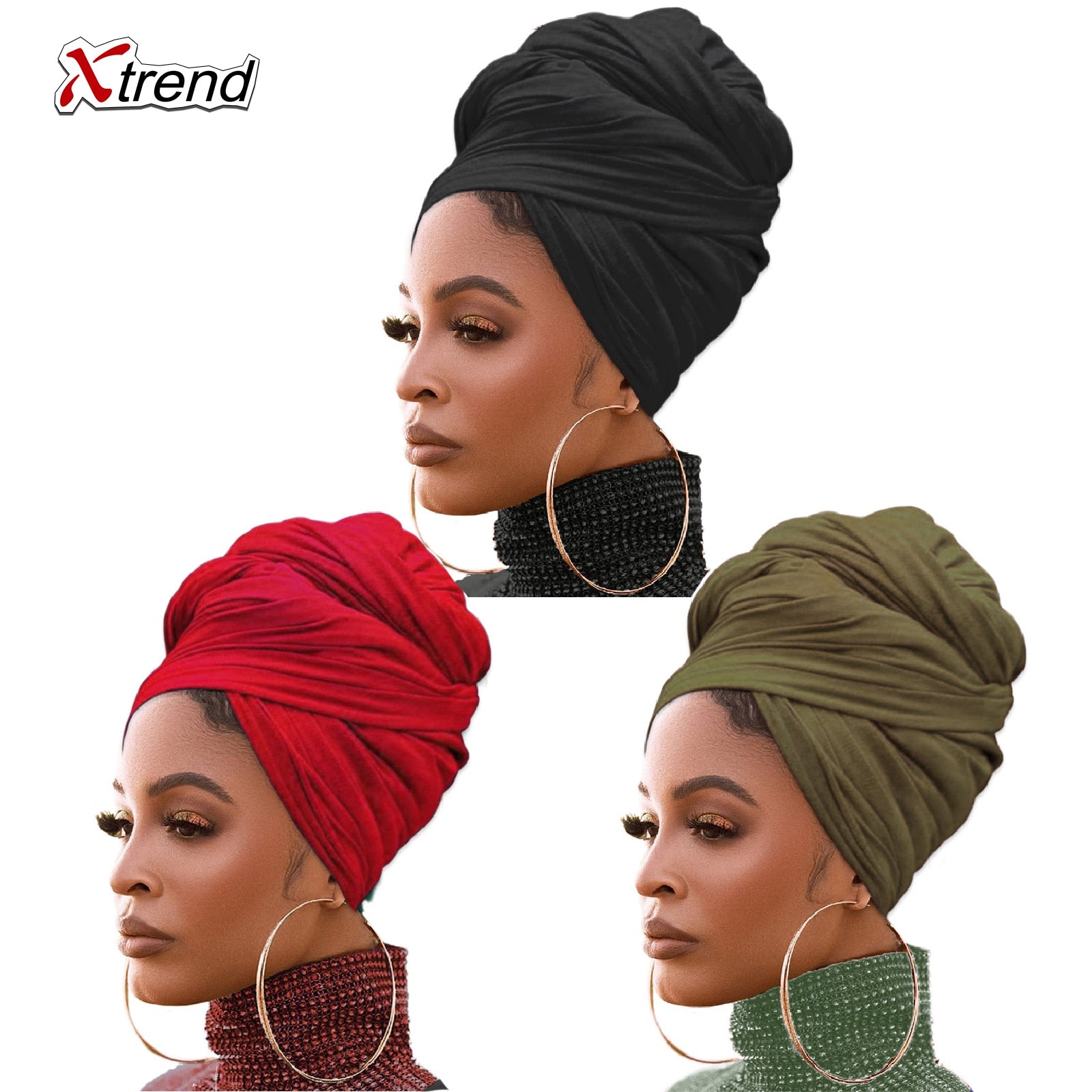 4 Pieces Stretch Head Scarfs Headbands  Soft Breathable Head Wraps for Women - acfitpro