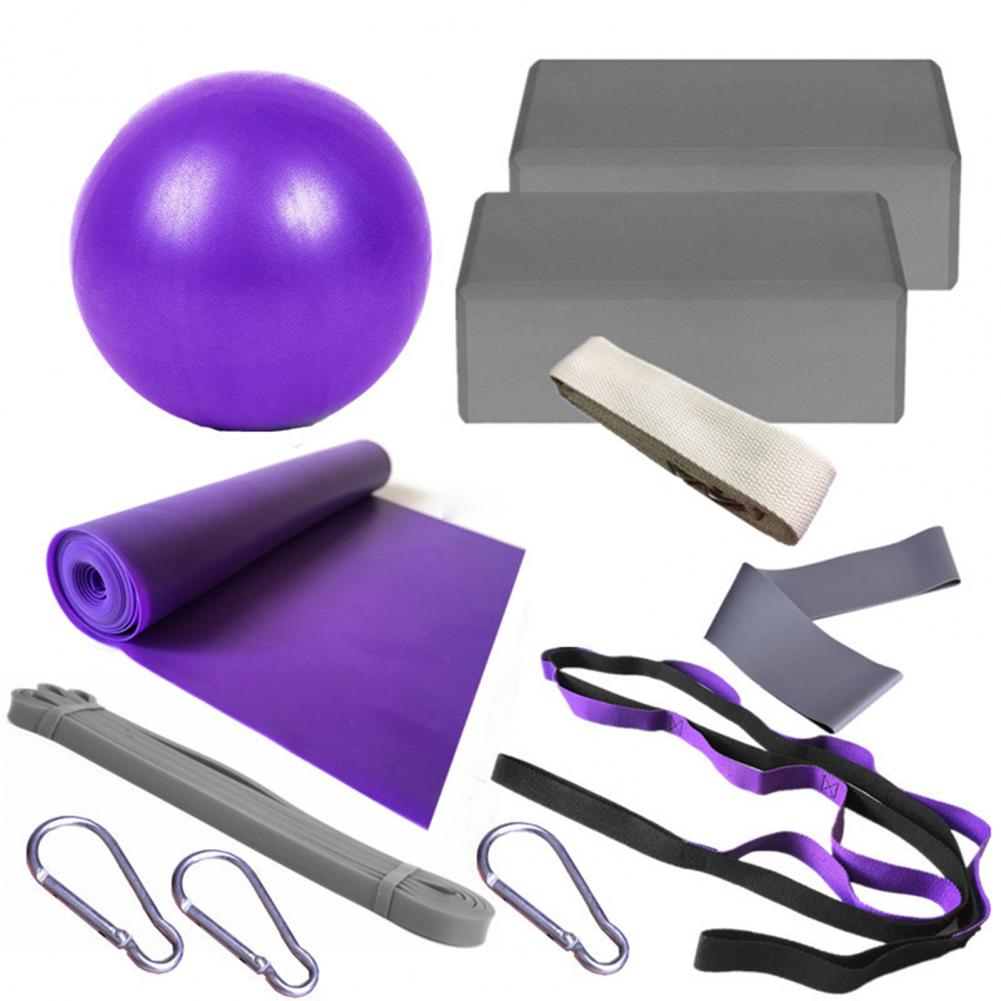 High Bounce Plastic  Yoga Block Belt 11 Pieces Set Fitness Equipment - acfitpro