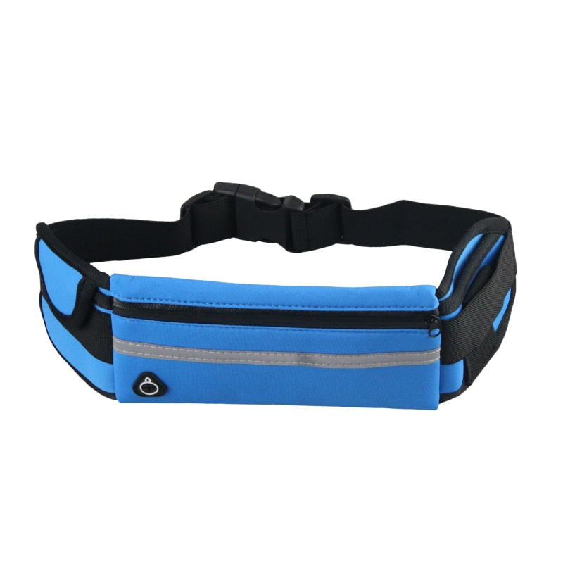 Adjustable Sport Waist Exercise Waist Bag with Headphone Hole Phone Money - acfitpro