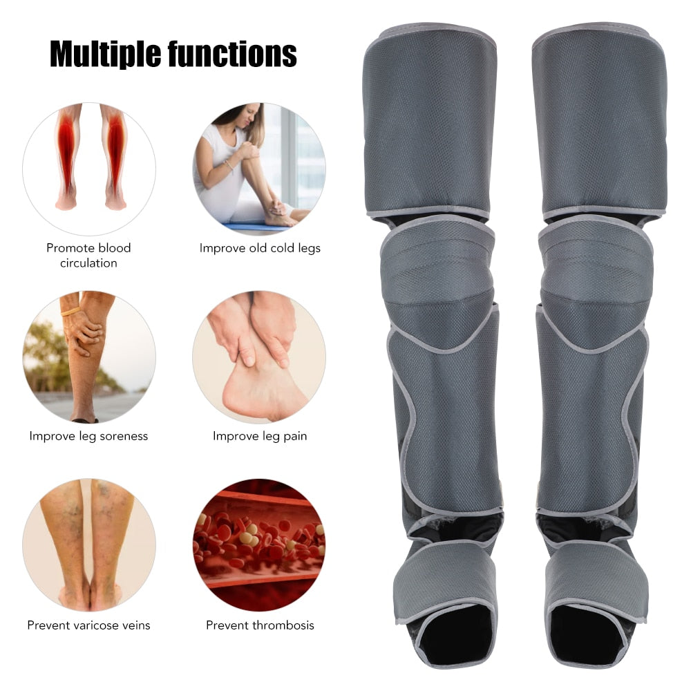 Foot air pressure leg massager promotes blood circulation, body massager, muscle relaxation, lymphatic drainage device 360 - acfitpro