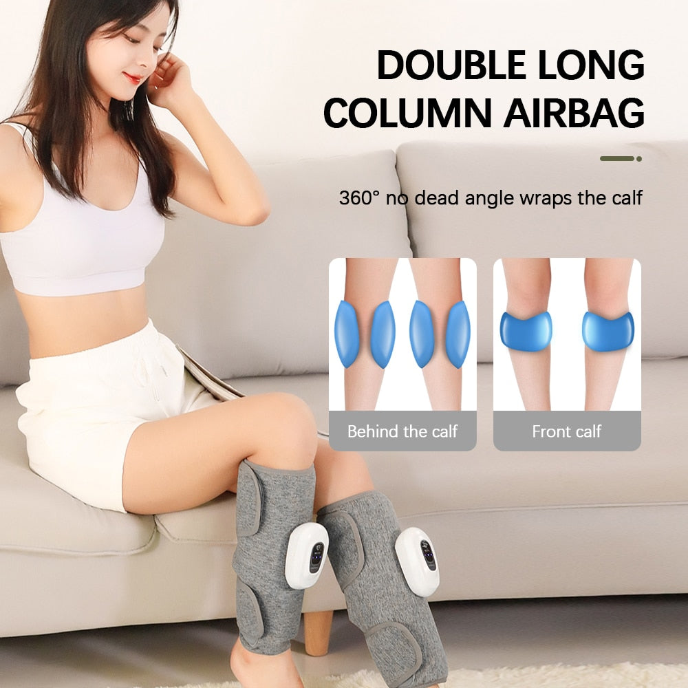 Leg Massager Pair Wireless With Smart Air Compression Controlled Heating Calf Massage Electric Relief Muscle Pain Relax - acfitpro