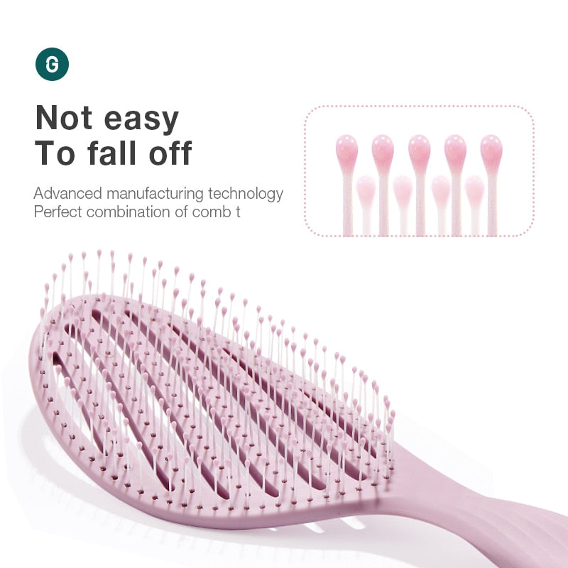 MR.GREEN Hollow Out Hair Brush Scalp Massage Combs Hair Styling Detangler - acfitpro