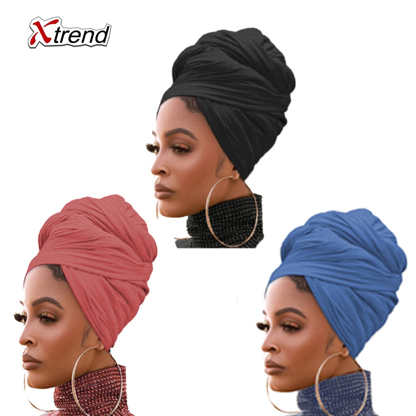 4 Pieces Stretch Head Scarfs Headbands  Soft Breathable Head Wraps for Women - acfitpro