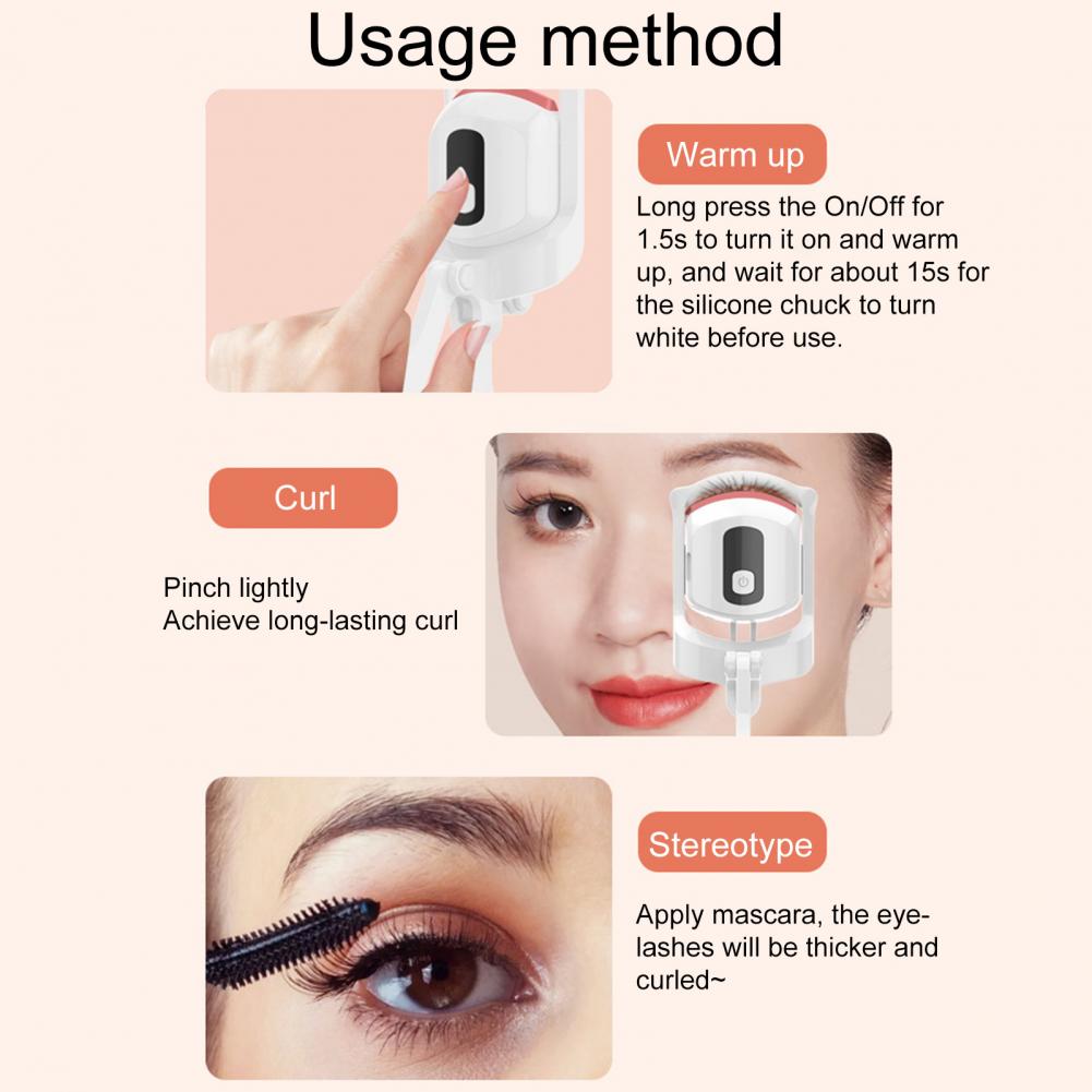 Curler 1 Set Useful Fit Eye Shape Anti-Scald Design  Lash Lift Tool Electric Heated Eyelash Clip - acfitpro