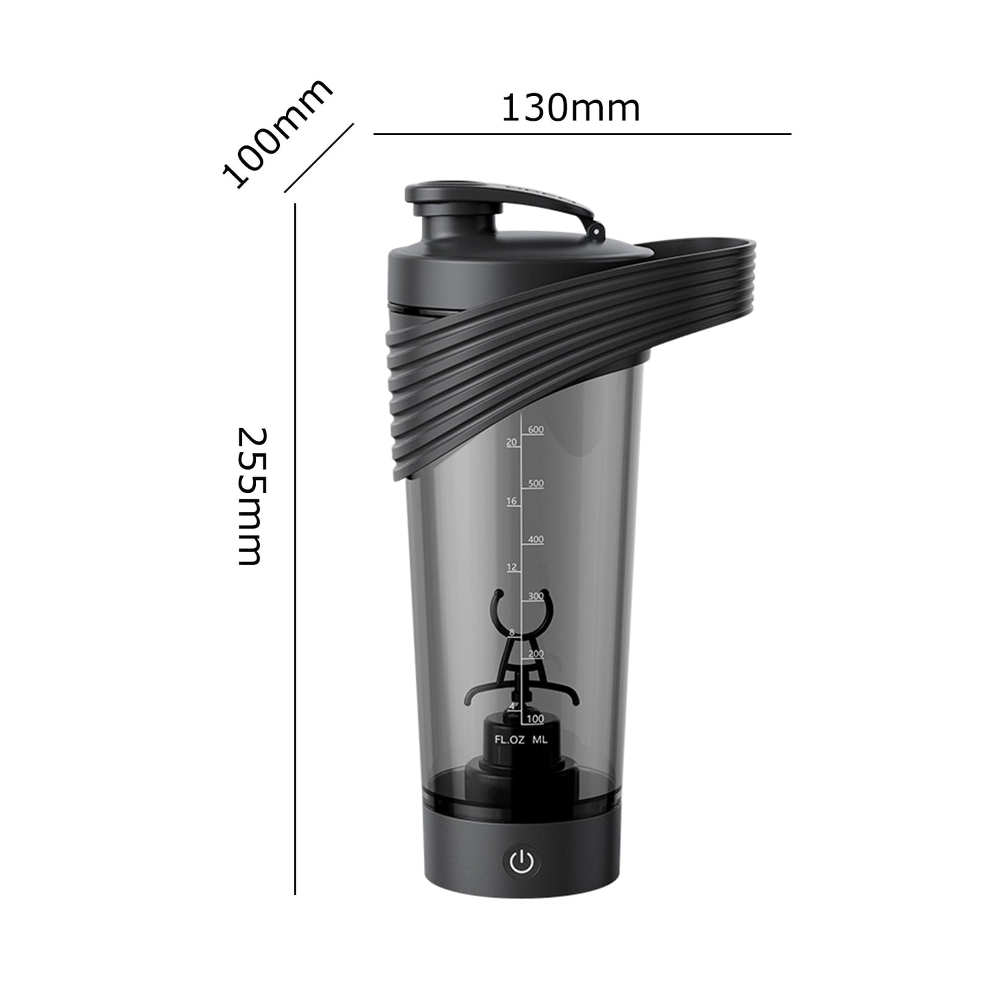 Electric Sports Bottle Drinkware Large Capacity Protein Shaker USB Rechargeable Water Bottle - acfitpro