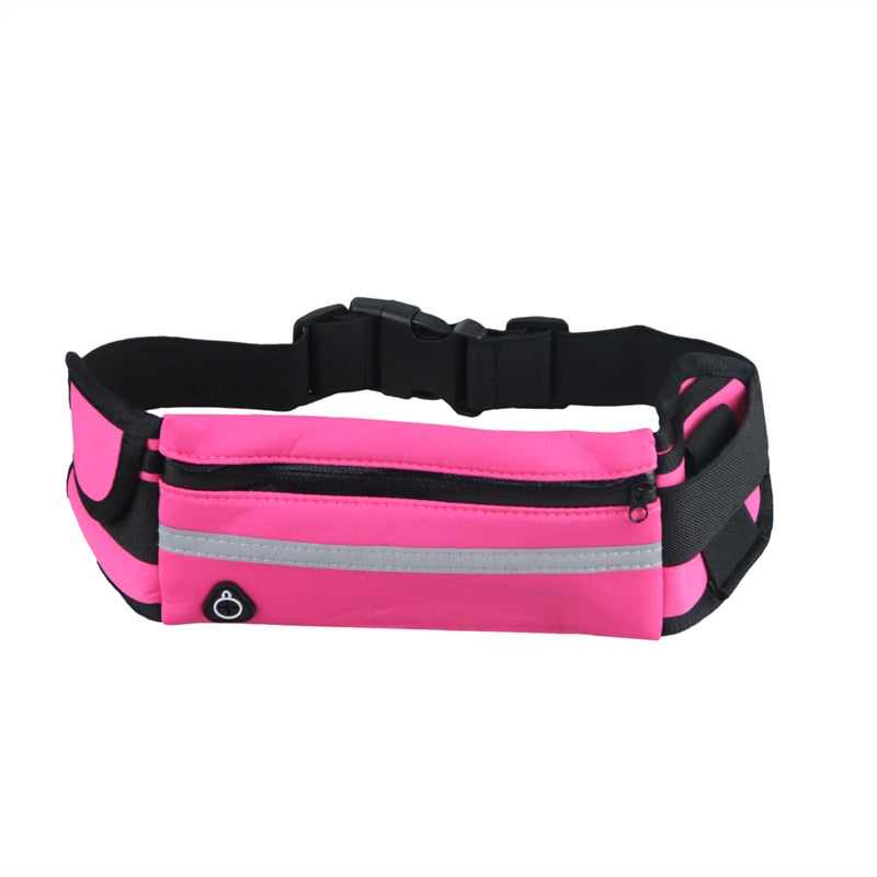 Adjustable Sport Waist Exercise Waist Bag with Headphone Hole Phone Money - acfitpro