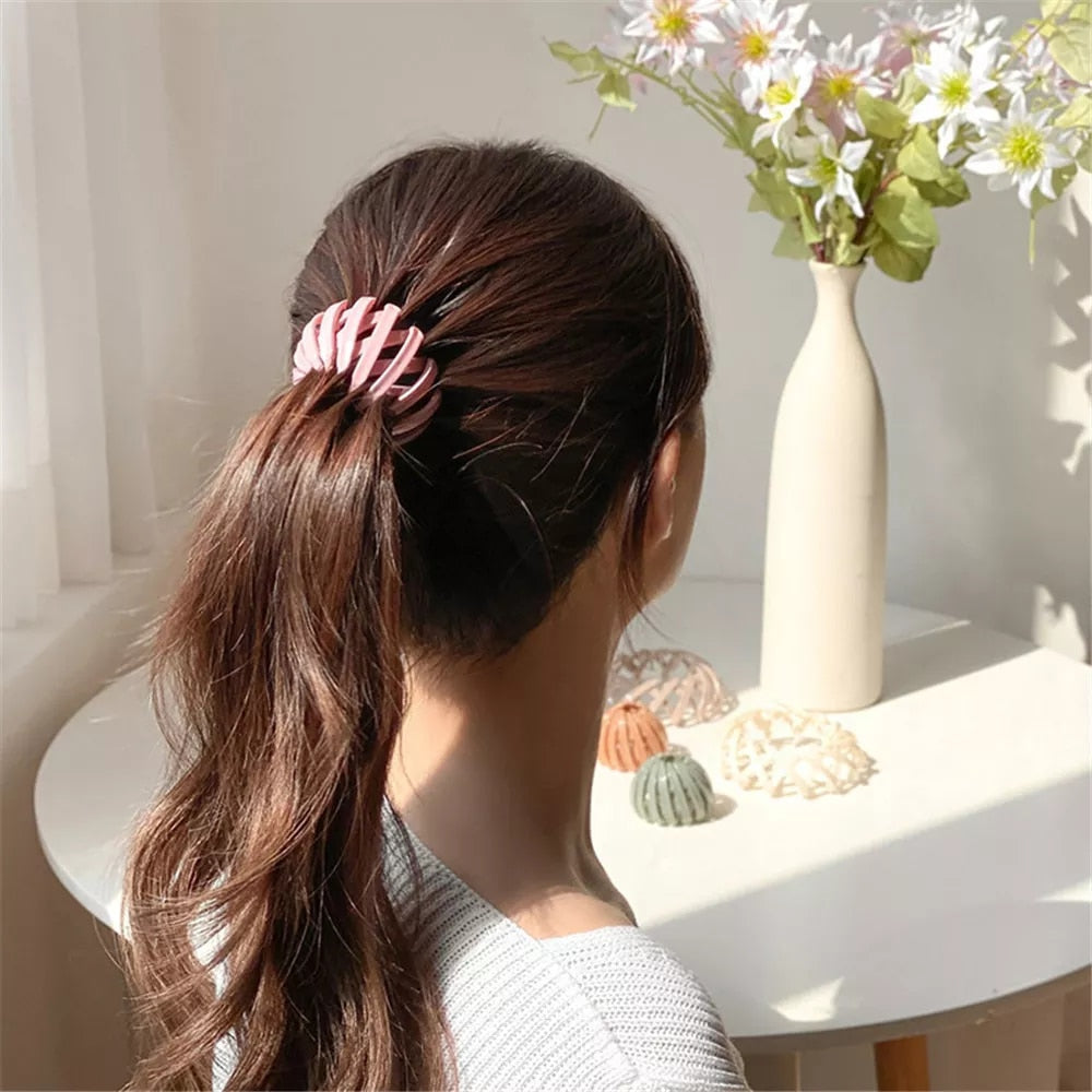 Nest Hair Claw Expanding Velvet Hair Fashion Buckle Hairpins Ponytail Holder - acfitpro