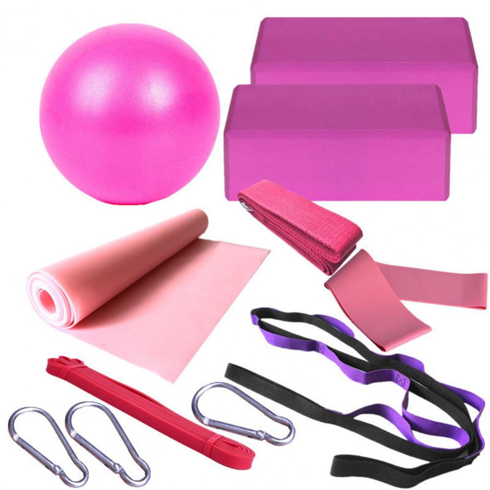 High Bounce Plastic  Yoga Block Belt 11 Pieces Set Fitness Equipment - acfitpro