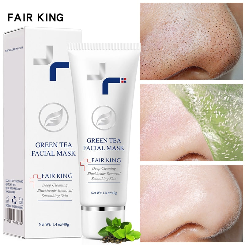 FAIR KING Green Tea Blackhead Nose Oil Control Mask Deep Pore Cleansing and Blackhead Removal - acfitpro