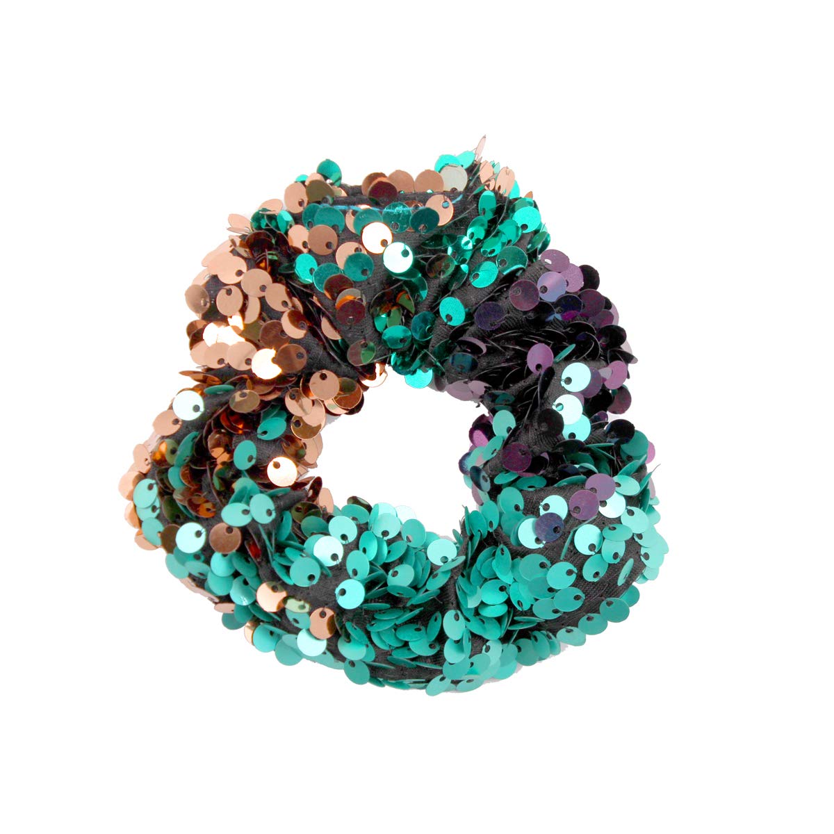 12 Colors Sparkly Sequins Mermaid Elastic Hair Bands Scrunchy Hair Ties Ropes Scrunchie for Women or Girls Hair Accessories - acfitpro