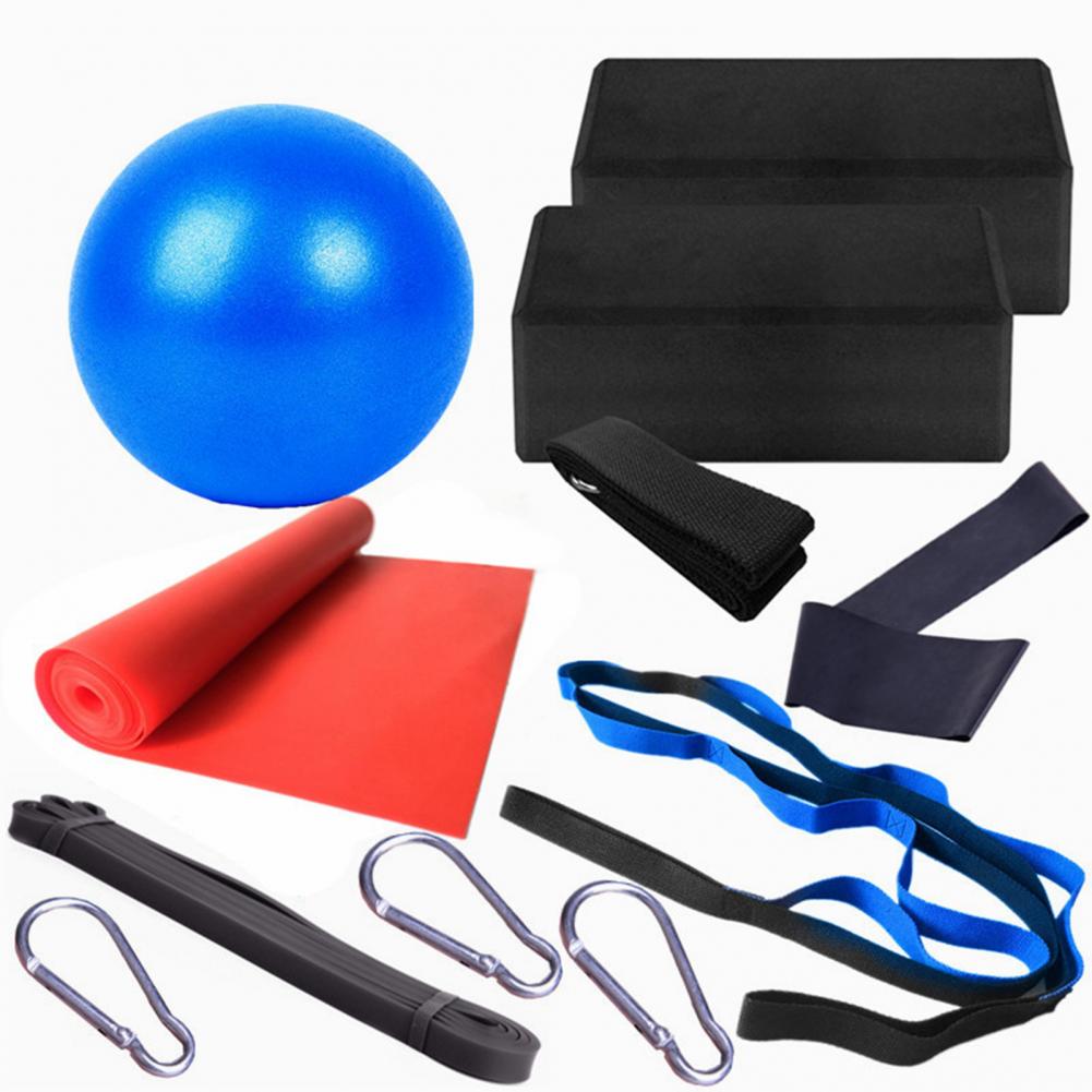 High Bounce Plastic  Yoga Block Belt 11 Pieces Set Fitness Equipment - acfitpro